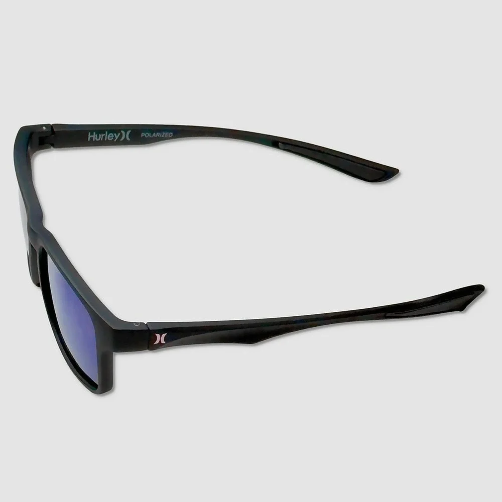 Hurley Keyhole Square Polarized Sunglasses - NEW Black / Dark Blue - #49563-SUN4
